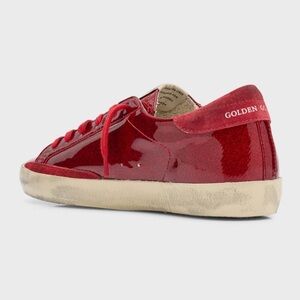 Golden Goose Super Star Glitter Suede Star and Heel